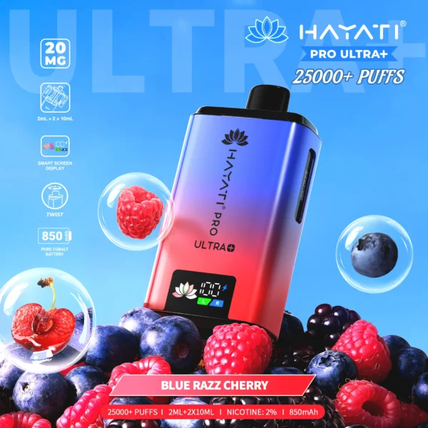 Hayati Pro Ultra+ 25000 - Blue Razz Cherry - 2%