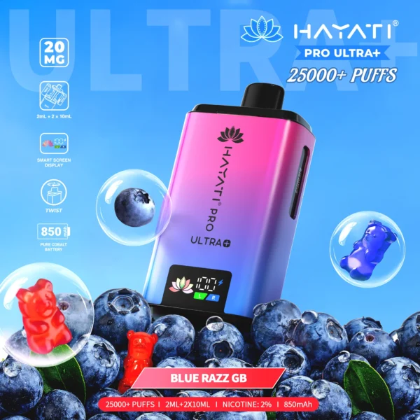 Hayati Pro Ultra+ 25000 - Blue Razz Gummy Bear - 2%