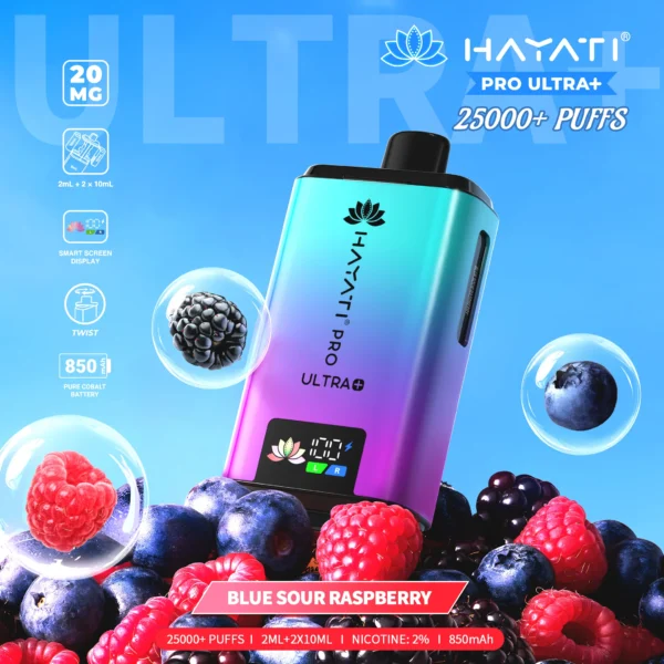 Hayati Pro Ultra+ 25000 - Blue Sour Raspberry - 2%