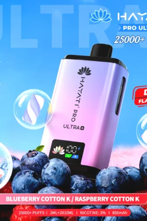 Hayati Pro Ultra+ 25000 - Blueberry Cotton Candy/ Raspberry Cotton Candy - 2%