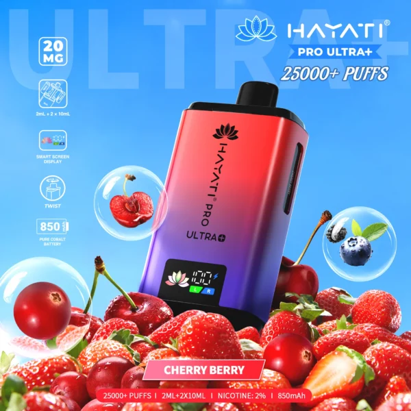 Hayati Pro Ultra+ 25000 - Cherry Berry - 2%