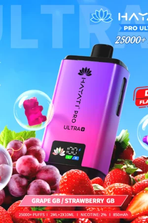 Hayati Pro Ultra+ 25000 - Grape Gummy Bear/ Strawberry Gummy Bear - 2%