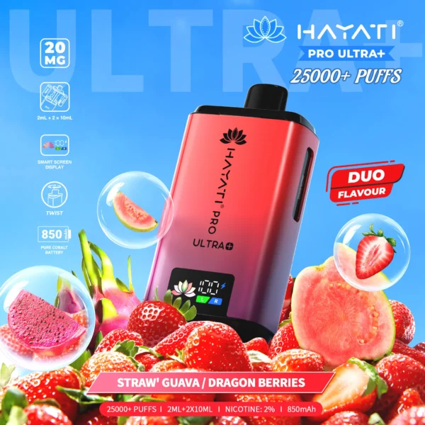 Hayati Pro Ultra+ 25000 - Strawberry Guava/ Dragon Berries - 2%