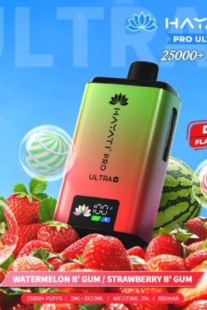 Hayati Pro Ultra+ 25000 - Watermelon Bubblegum/ Strawberry Bubblegum - 2%