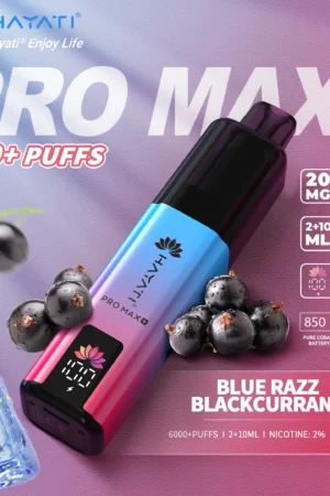 Hayati Pro Max+ 6000 - Blue Razz Blackcurrant - 2%