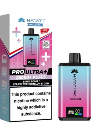 Hayati Pro Ultra+ 25000 - Fruit Bomb/ Straw' Watermelon B' Gum - 2%