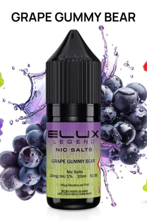 Elux Nic Salt - Grape Gummy Bear - 10mg