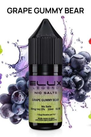 Elux Nic Salt - Grape Gummy Bear - 20mg