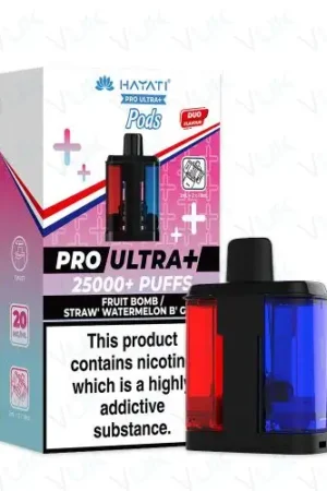Hayati Pro Ultra+ 25000 PODS - Fruit Bomb/ Strawberry Watermelon Bubblegum - 2%