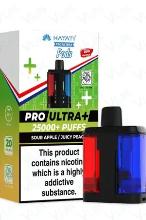 Hayati Pro Ultra+ 25000 PODS - Sour Apple/ Juicy Peach - 2%