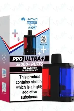 Hayati Pro Ultra+ 25000 PODS - Starwberry Raspberry Ice - 2%