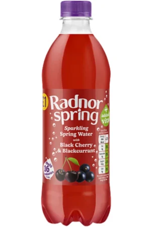 Radnor Spring - Sparkling Spring Water with Black Cherry and Blackcurrant 500ml Bottle